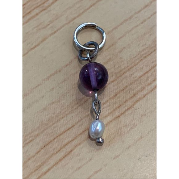 Amethyst Pearl Dangle - Picture 1 of 3